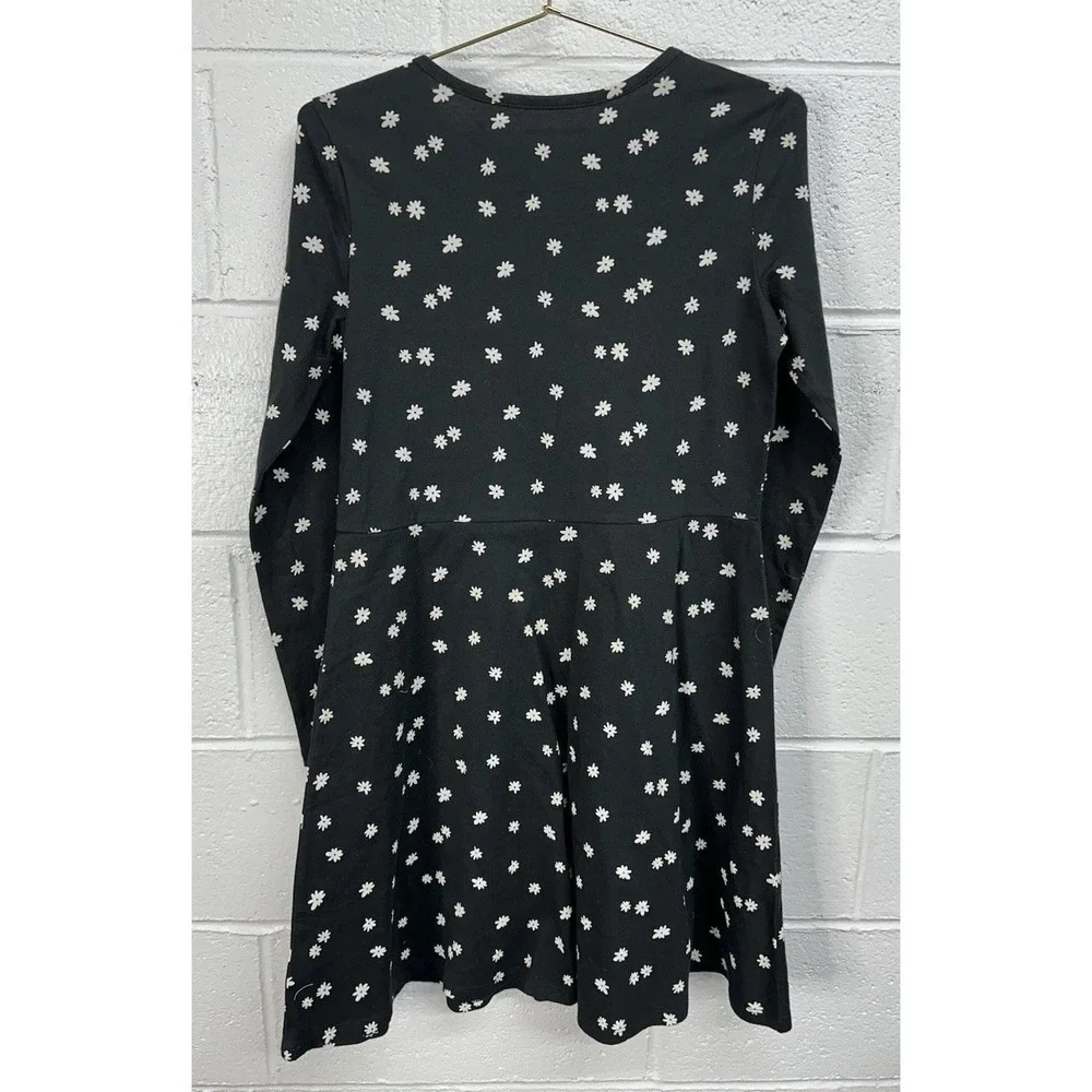 GAP Skater Dress Black White Floral / Girls' XXL 14-16‎